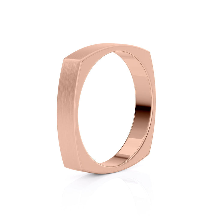 The Leo Wedding band #material_rose