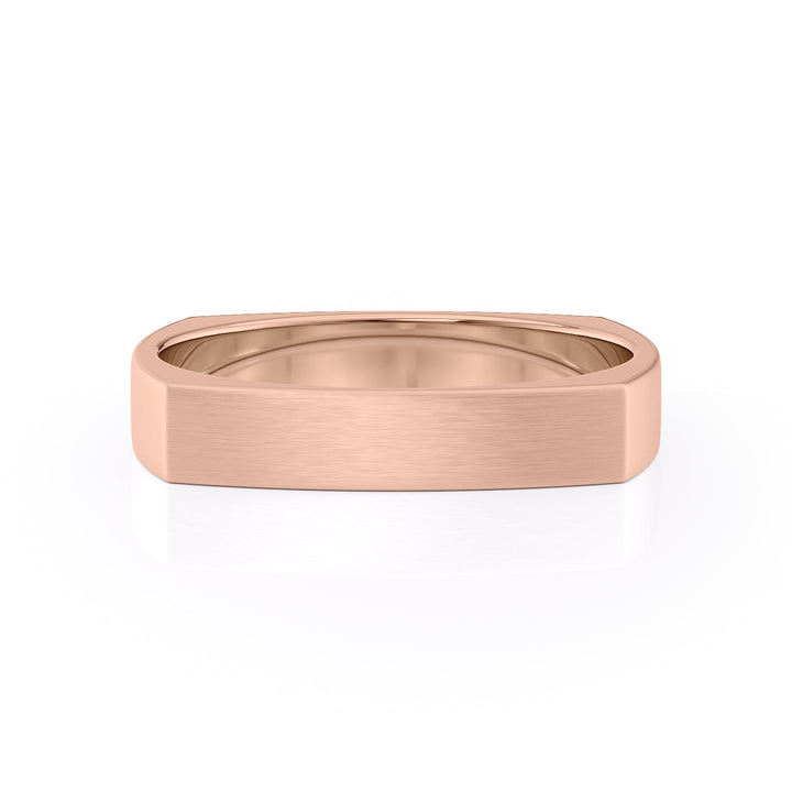 The Leo Wedding band #material_rose
