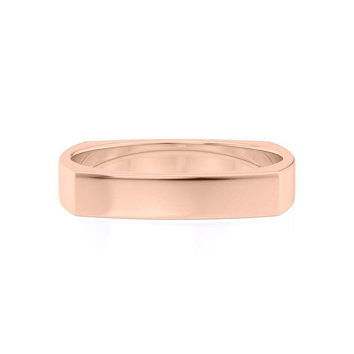 The Leo Wedding band #material_rose