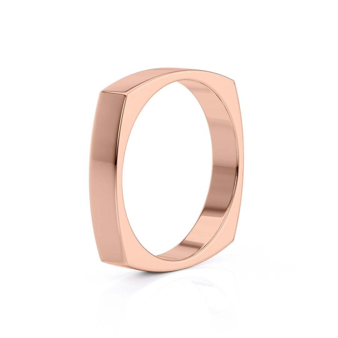 The Leo Wedding band #material_rose