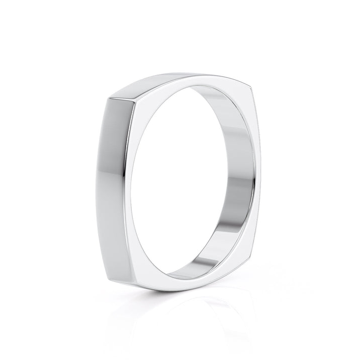 The Leo Wedding band #material_white