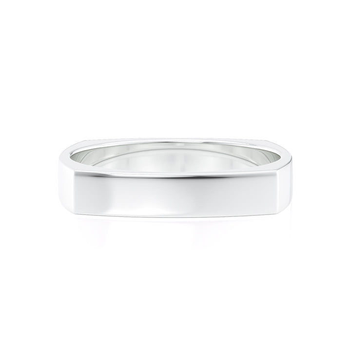 The Leo Wedding band #material_white