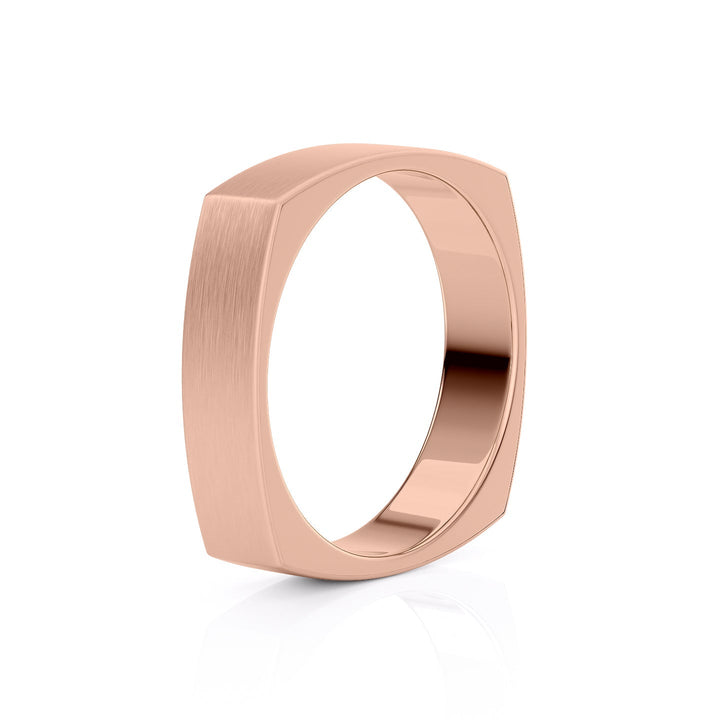 The Leo Wedding band #material_rose