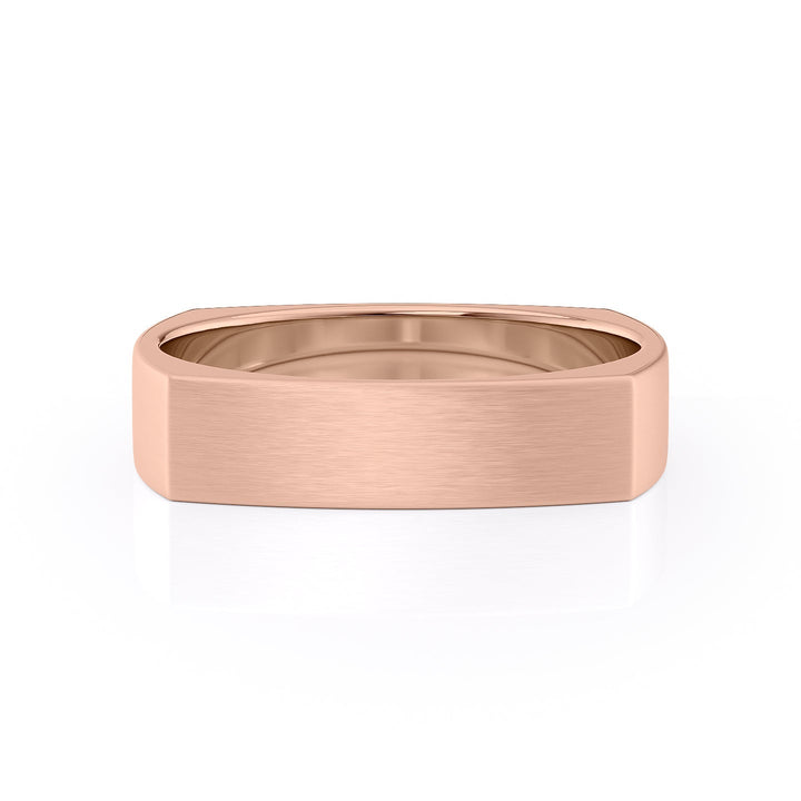The Leo Wedding band #material_rose