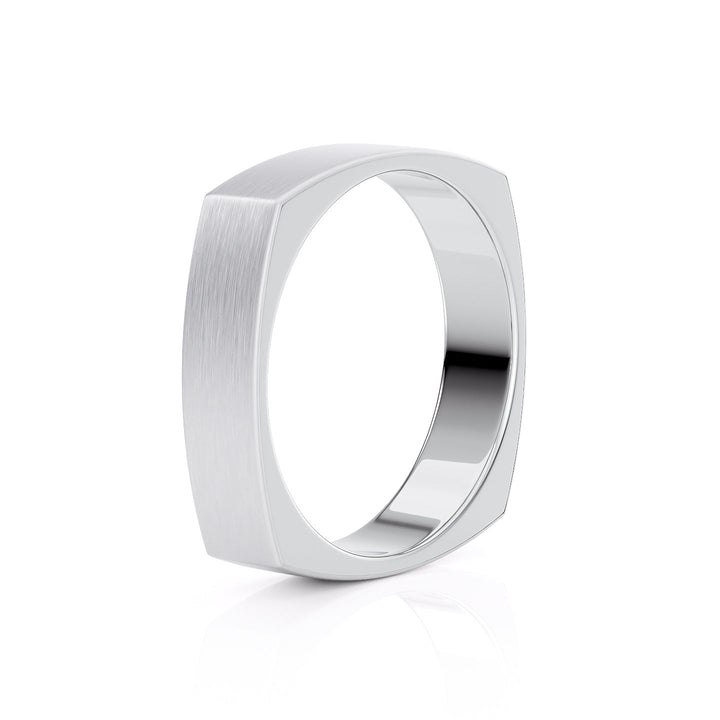 The Leo Wedding band #material_white