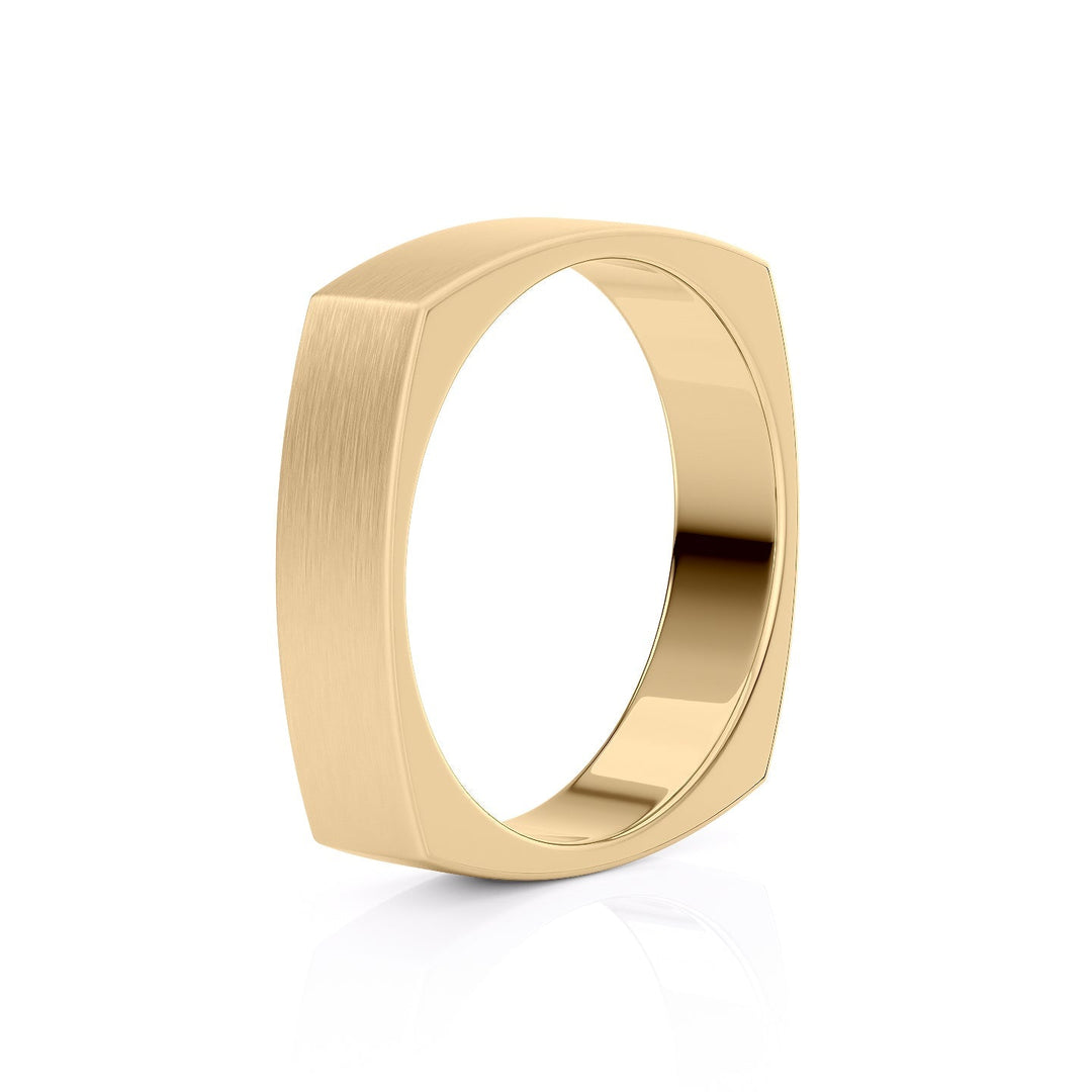 The Leo Wedding band #material_gold