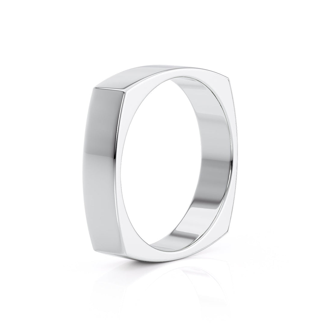The Leo Wedding band #material_white