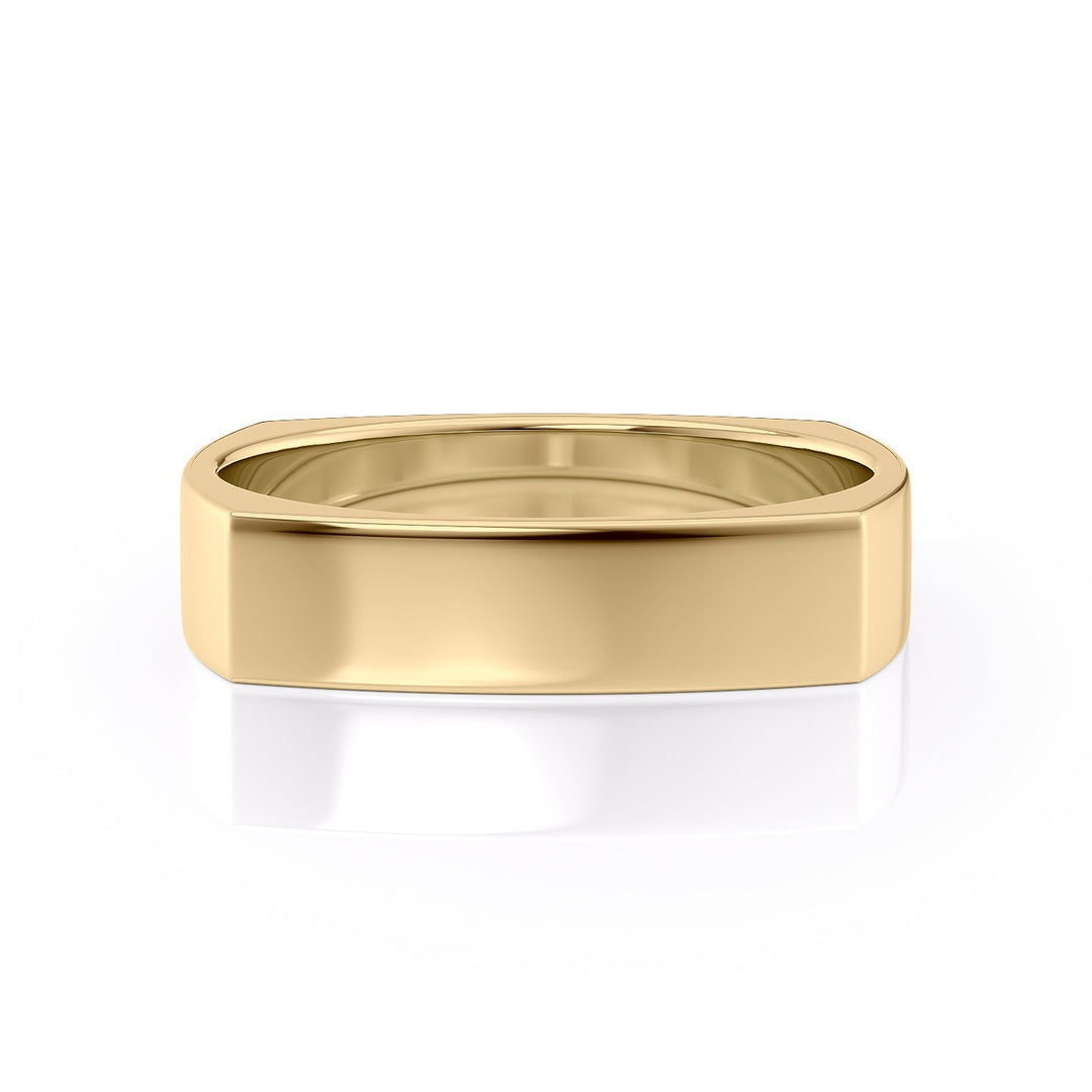 The Leo Wedding band #material_gold