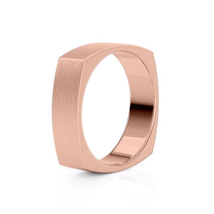 The Leo Wedding band #material_rose