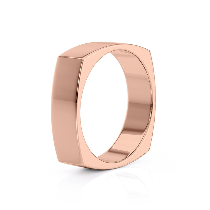 The Leo Wedding band #material_rose