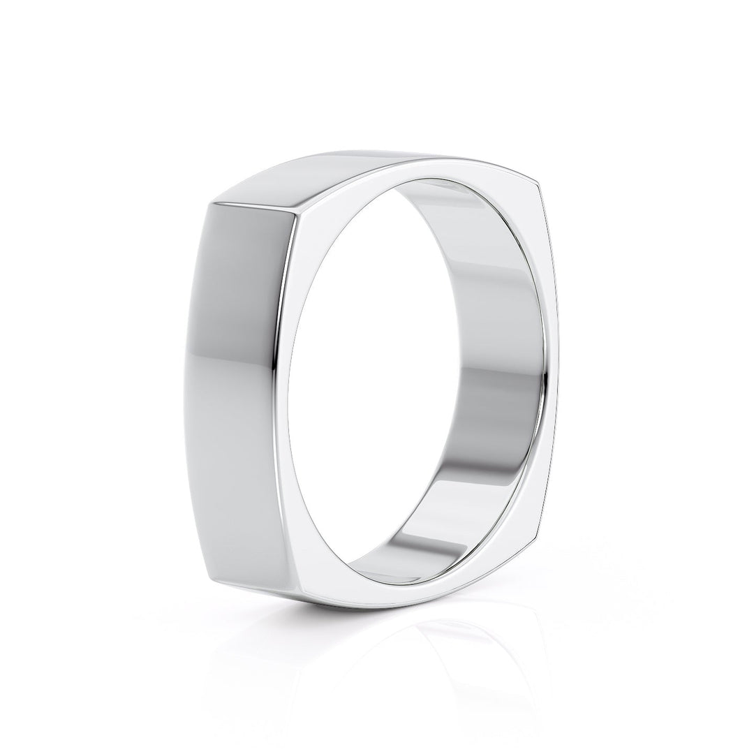 The Leo Wedding band #material_white