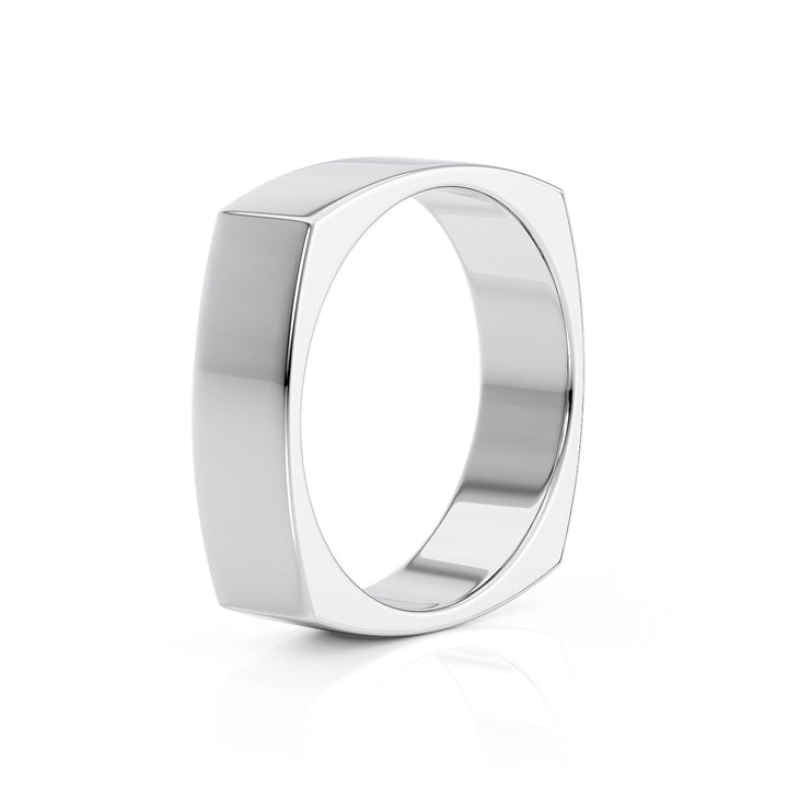 The Leo Wedding band #material_white
