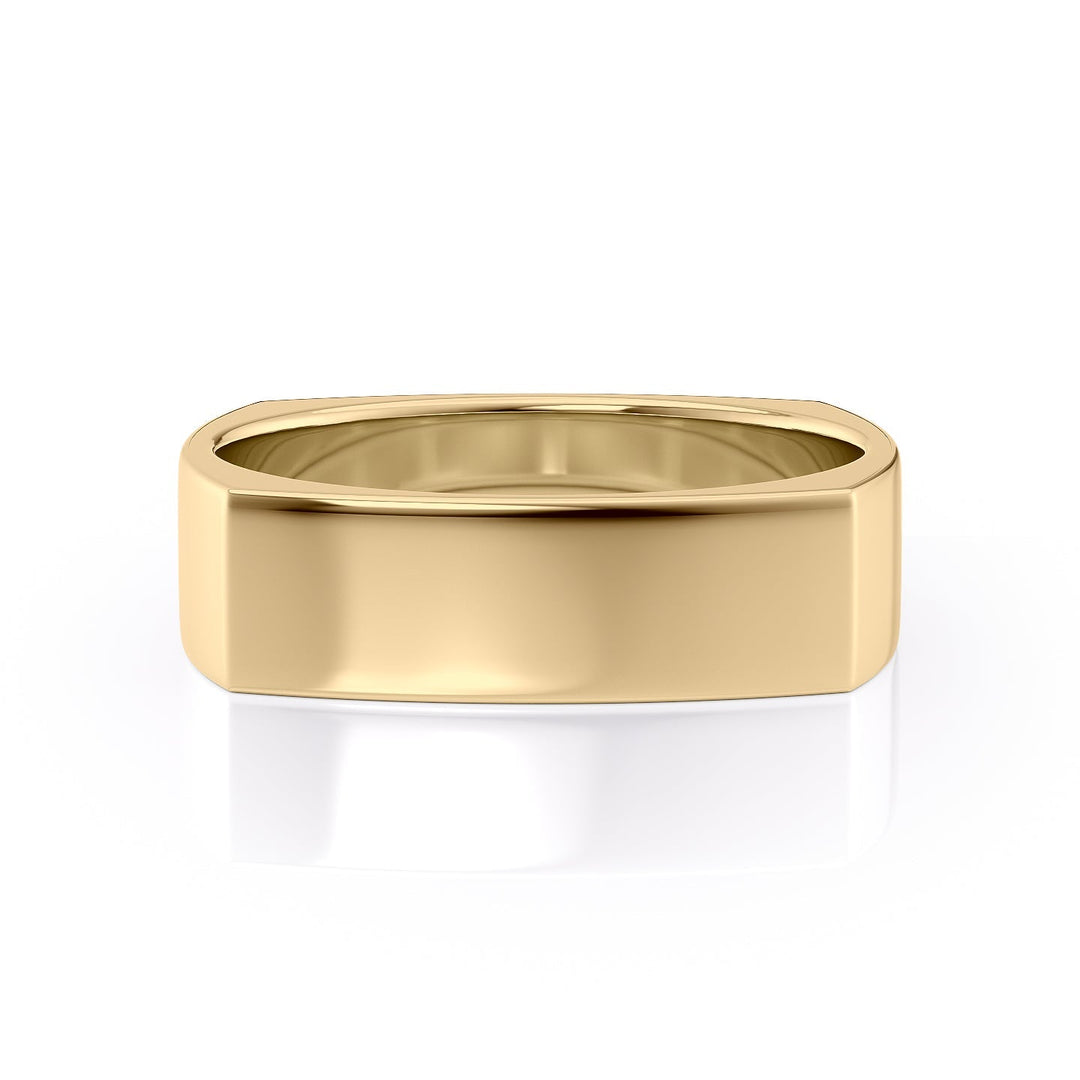 The Leo Wedding band #material_gold