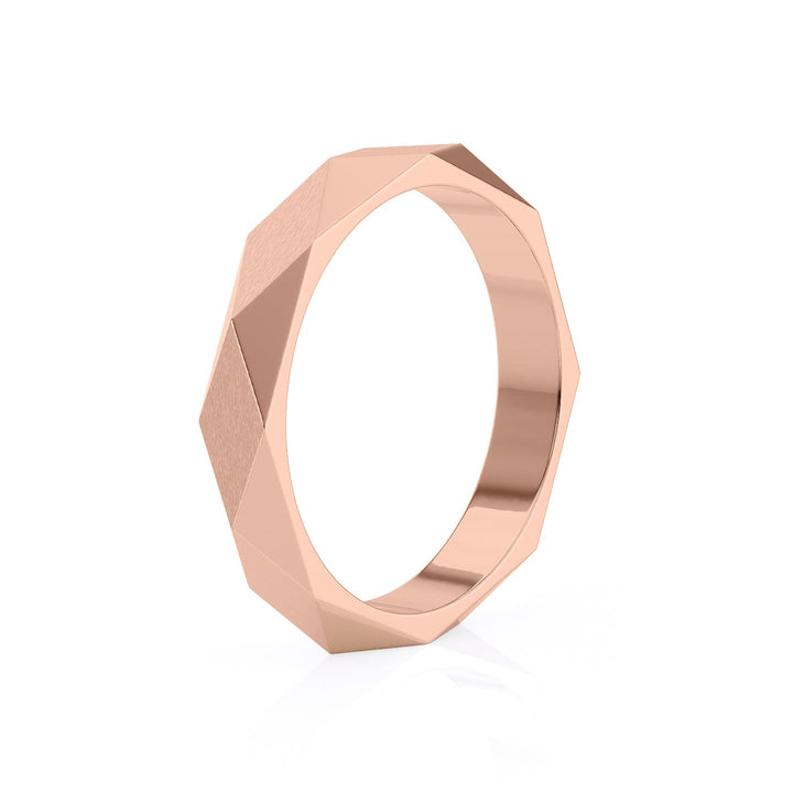 The Levi Wedding band #material_rose