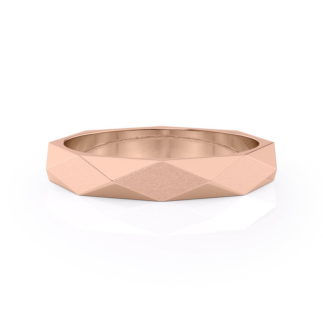 The Levi Wedding band #material_rose