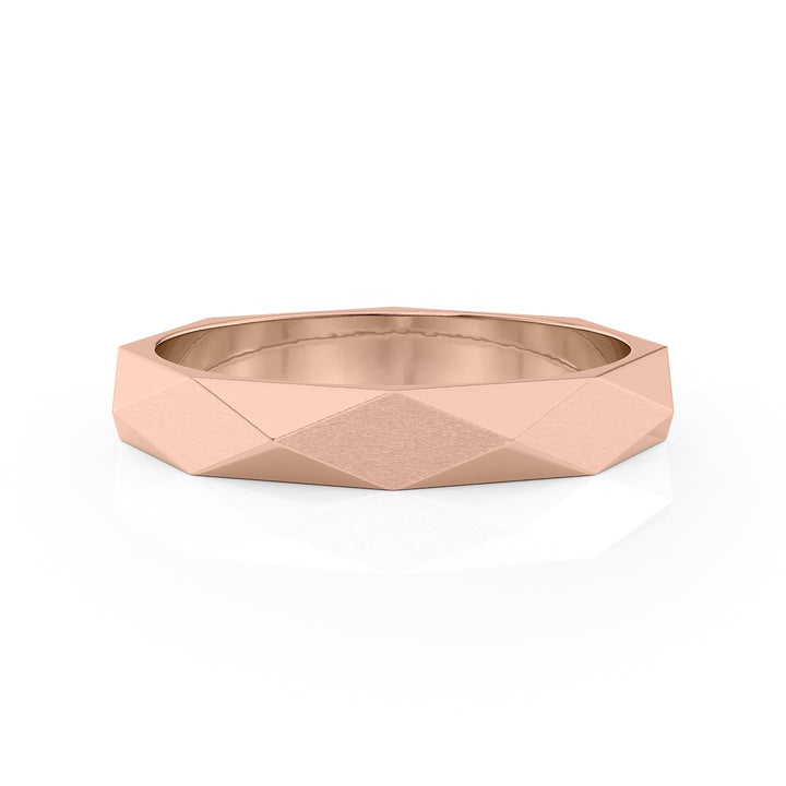 The Levi Wedding band #material_rose