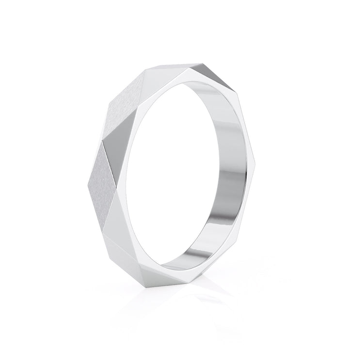 The Levi Wedding band #material_white