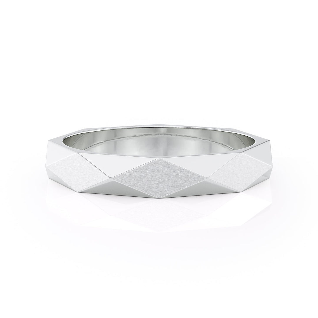 The Levi Wedding band #material_white