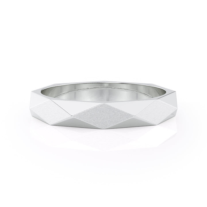 The Levi Wedding band #material_white