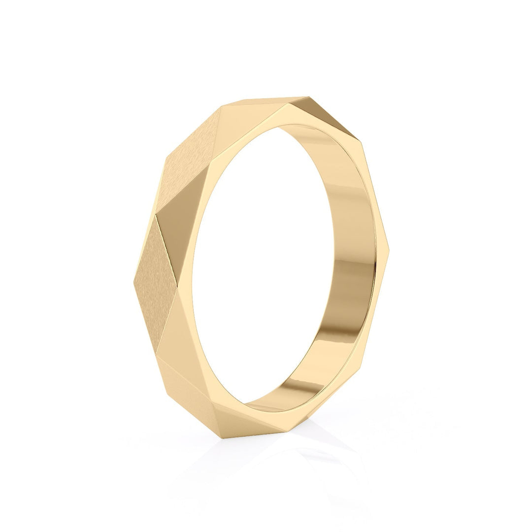 The Levi Wedding band #material_gold