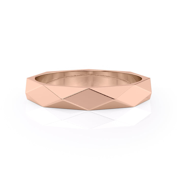 The Levi Wedding band #material_rose
