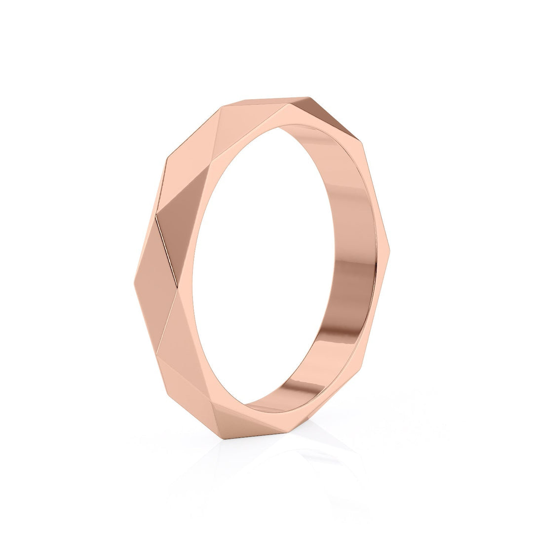 The Levi Wedding band #material_rose