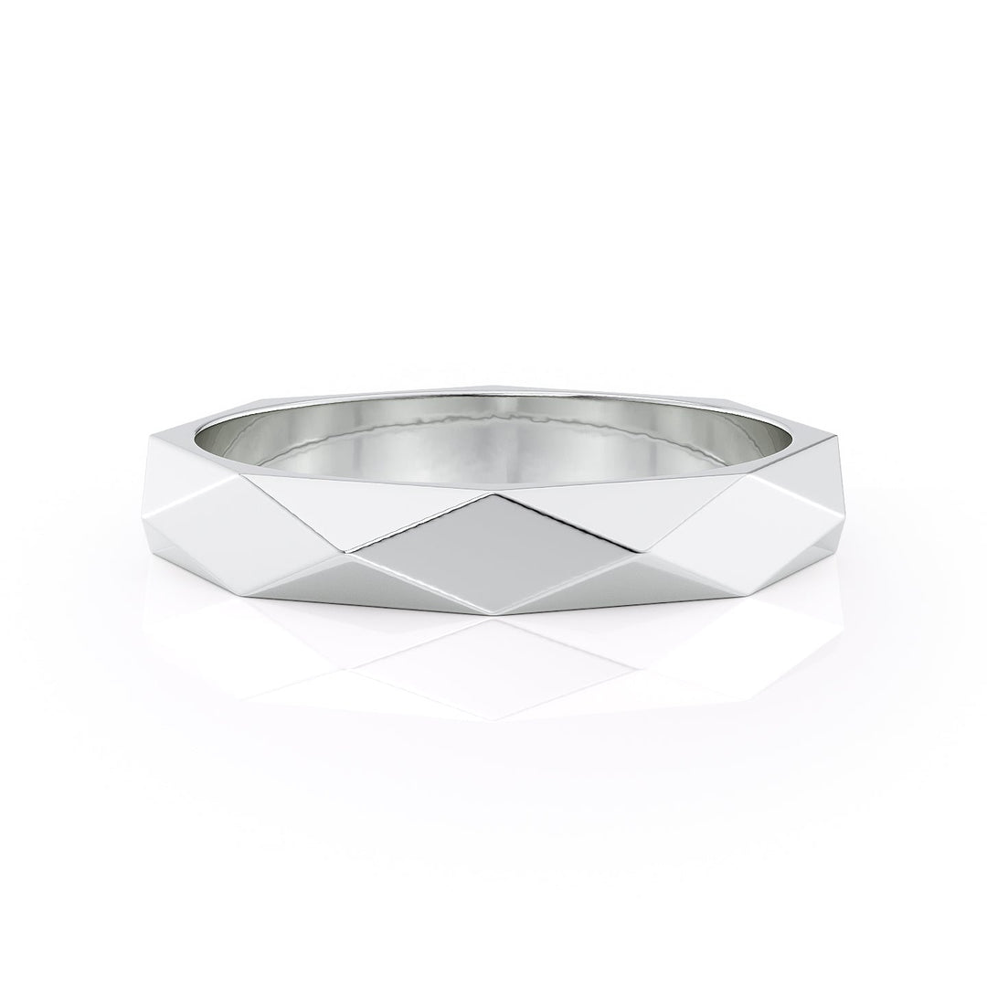 The Levi Wedding band #material_white