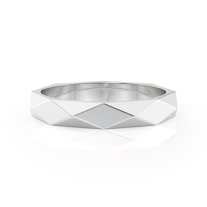 The Levi Wedding band #material_white