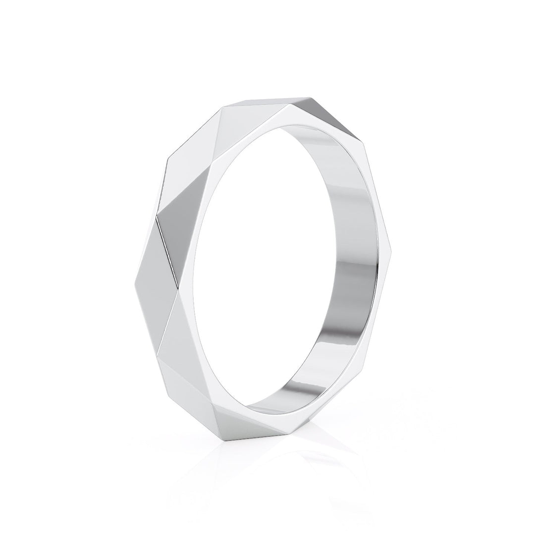 The Levi Wedding band #material_white