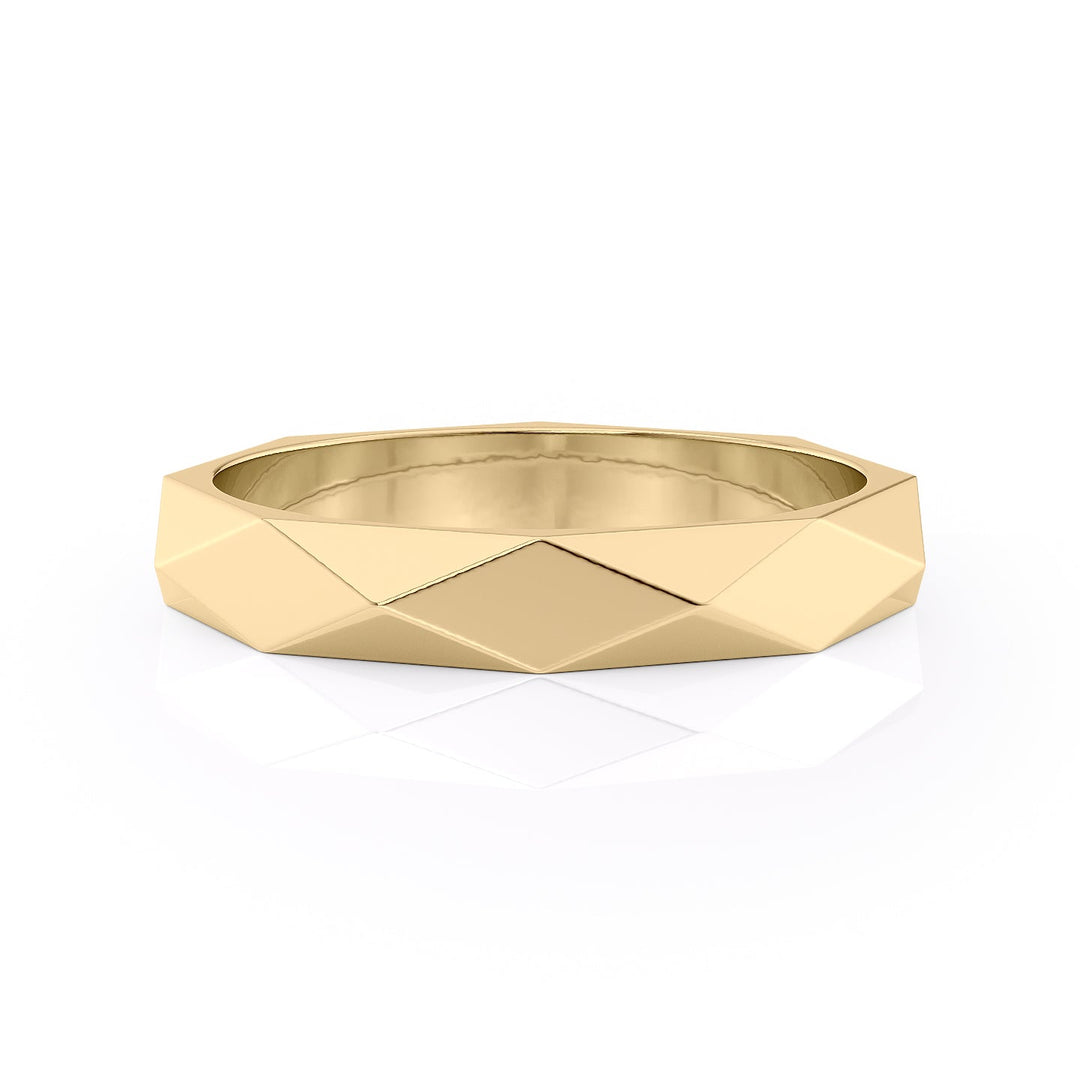 The Levi Wedding band #material_gold