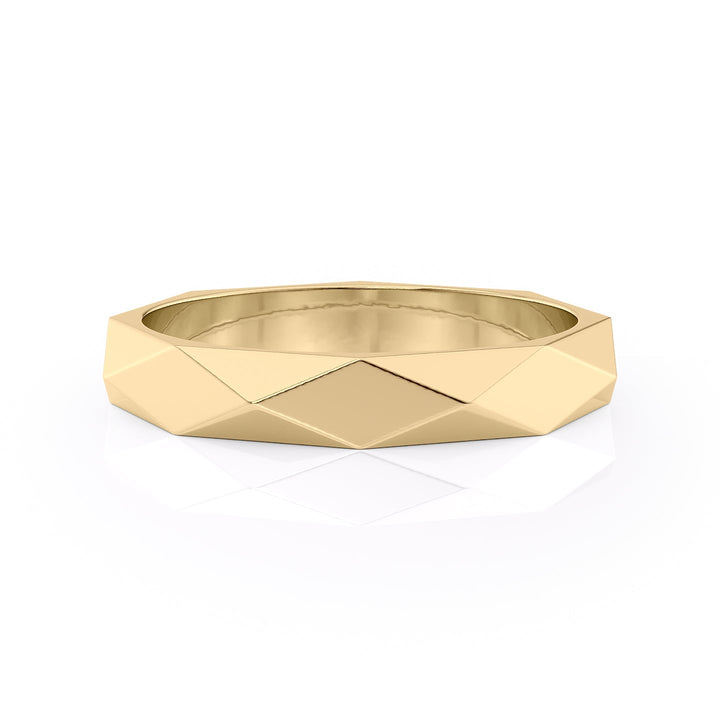 The Levi Wedding band #material_gold