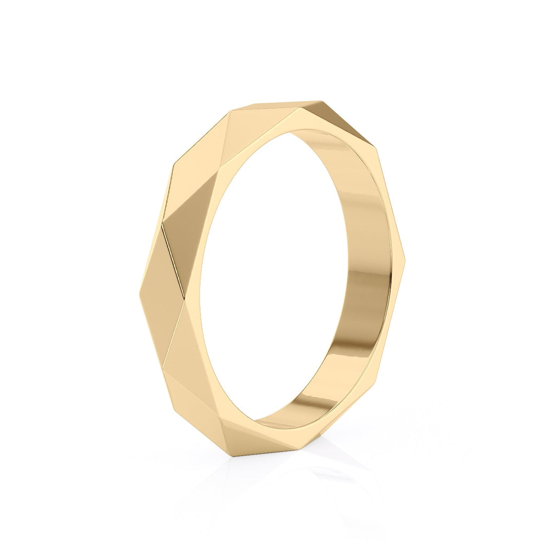 The Levi Wedding band #material_gold
