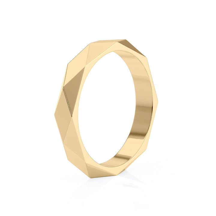 The Levi Wedding band #material_gold