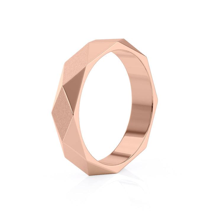 The Levi Wedding band #material_rose