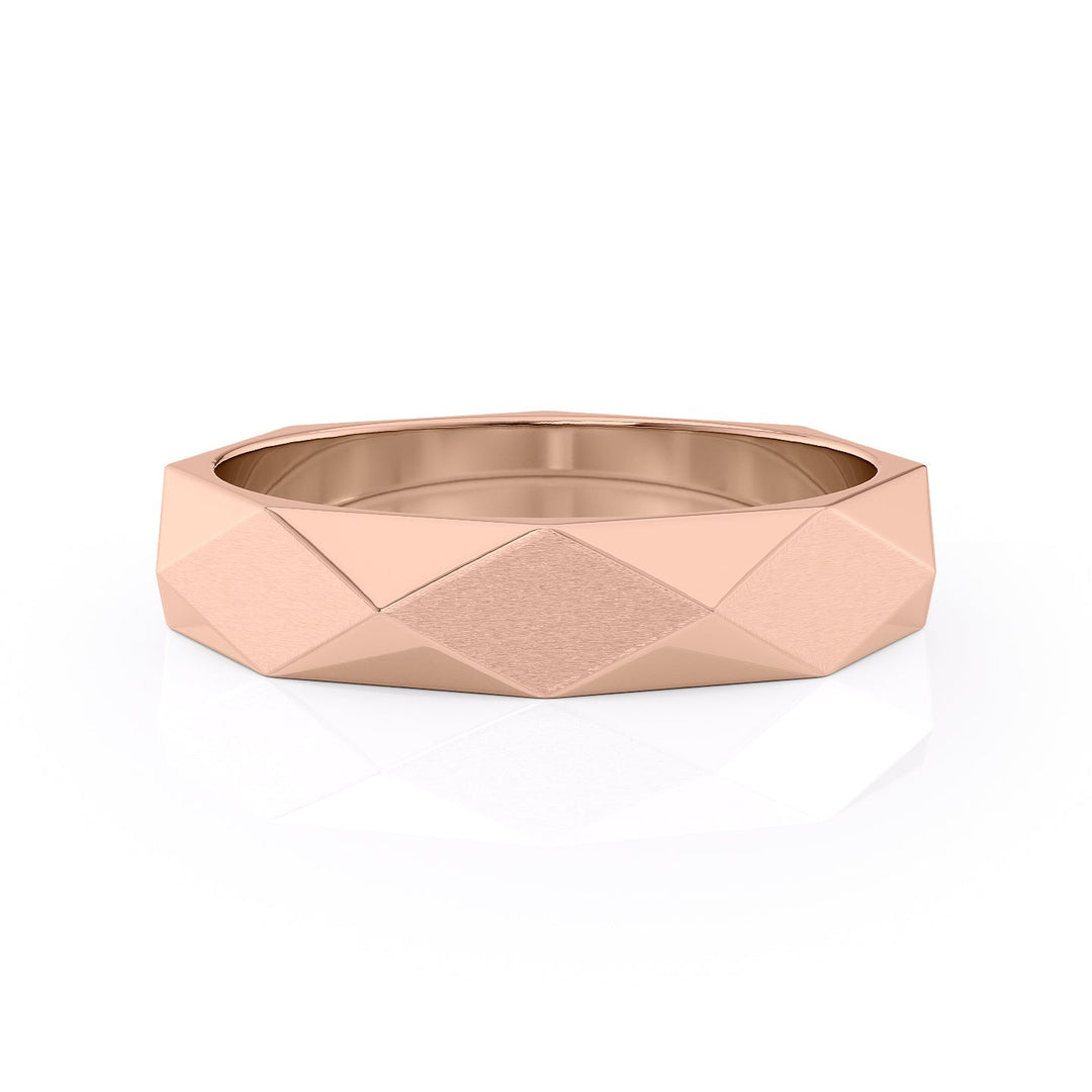The Levi Wedding band #material_rose