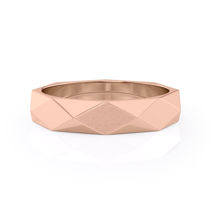 The Levi Wedding band #material_rose