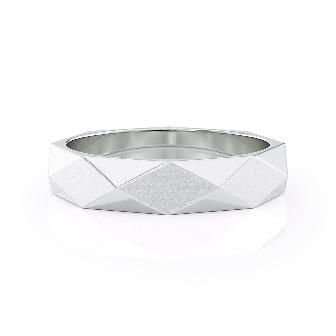 The Levi Wedding band #material_white
