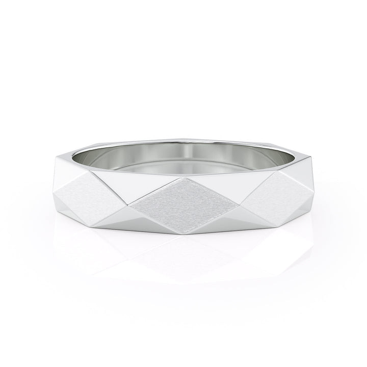 The Levi Wedding band #material_white