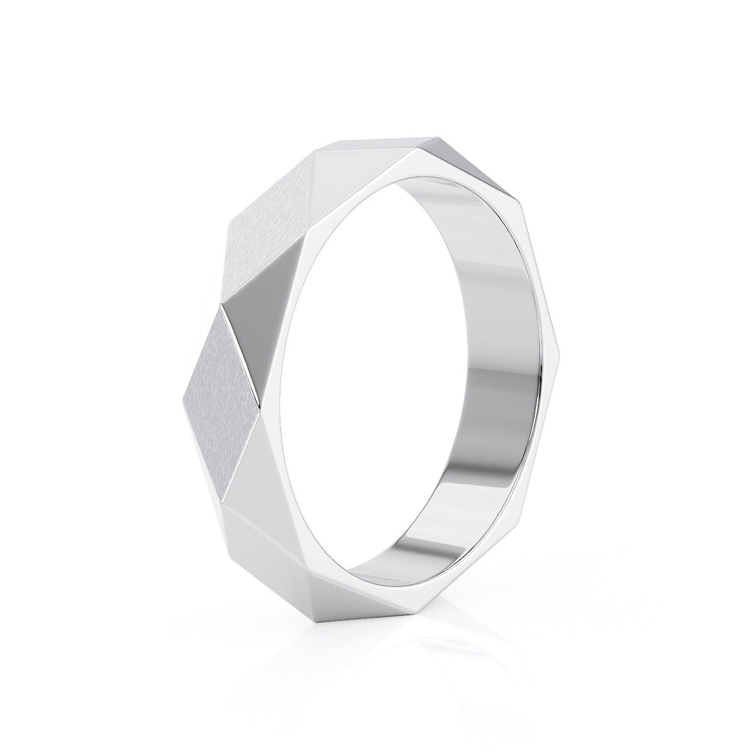 The Levi Wedding band #material_white
