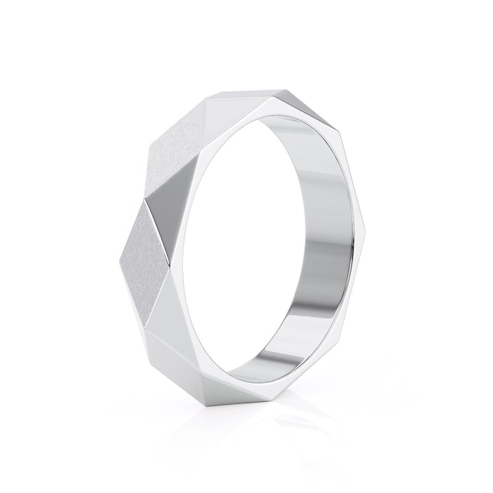 The Levi Wedding band #material_white
