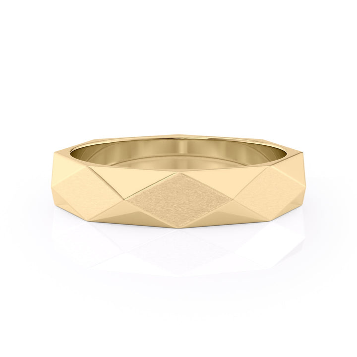 The Levi Wedding band #material_gold