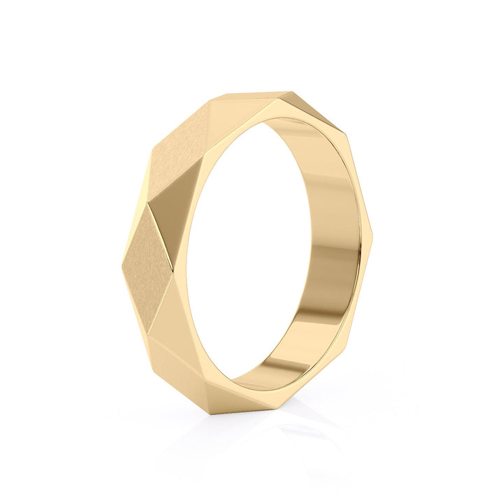 The Levi Wedding band #material_gold