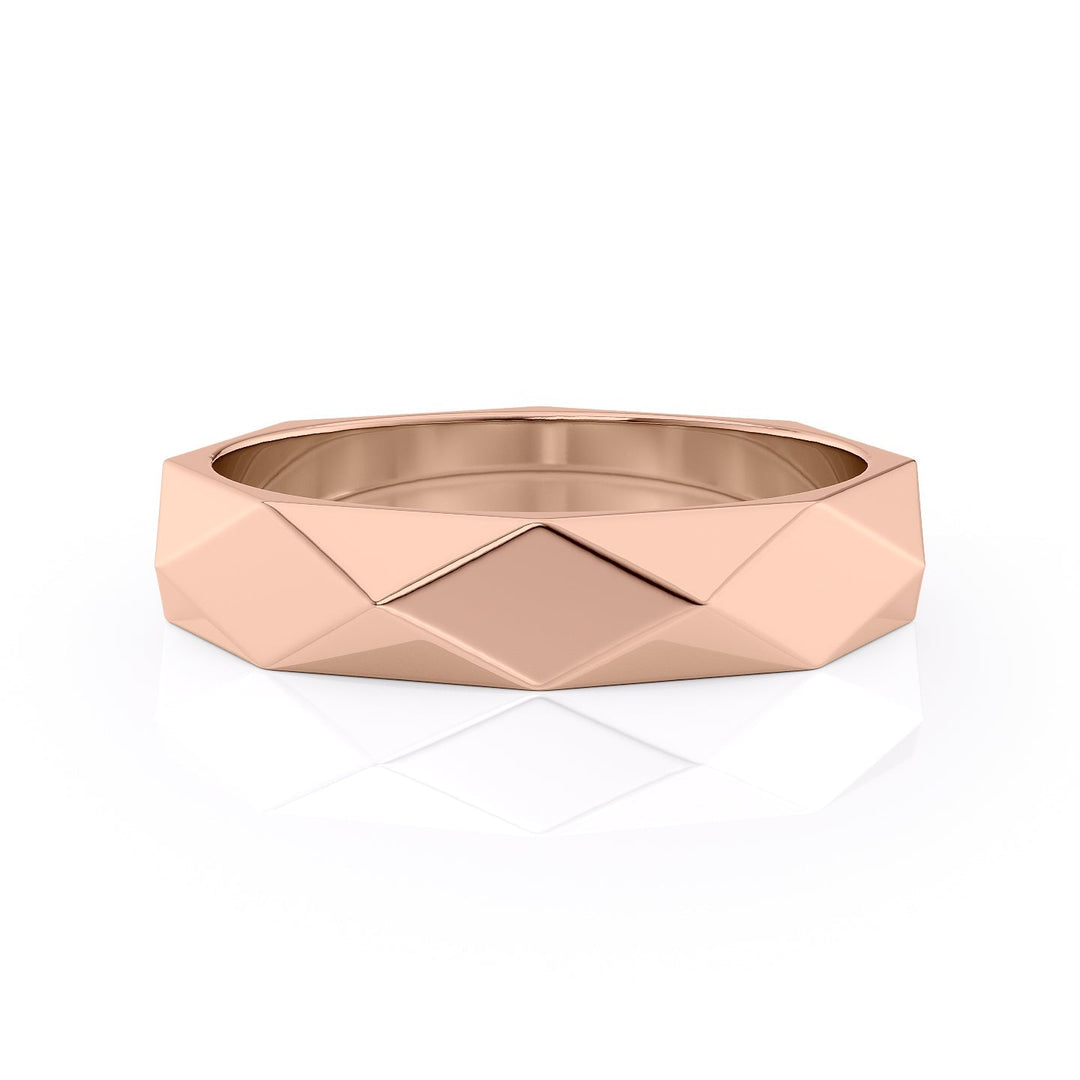 The Levi Wedding band #material_rose