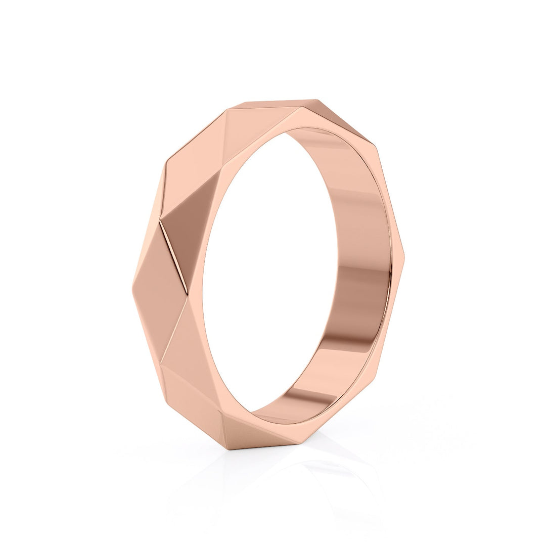 The Levi Wedding band #material_rose
