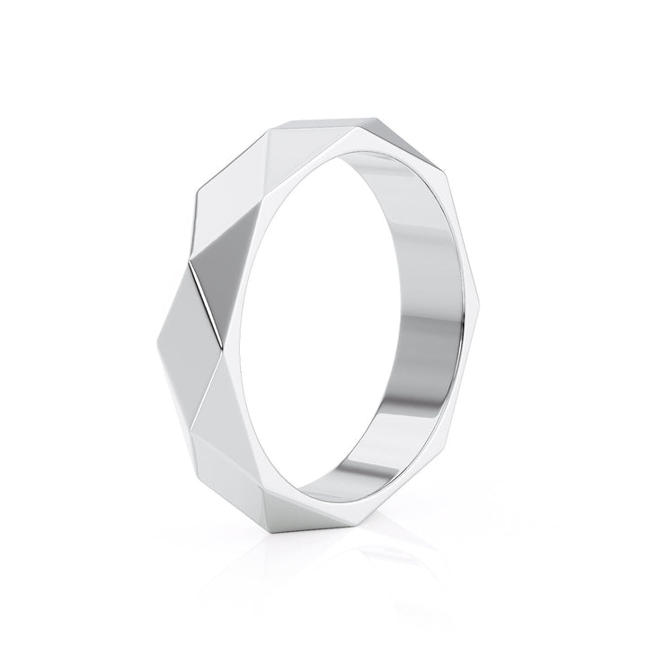 The Levi Wedding band #material_white