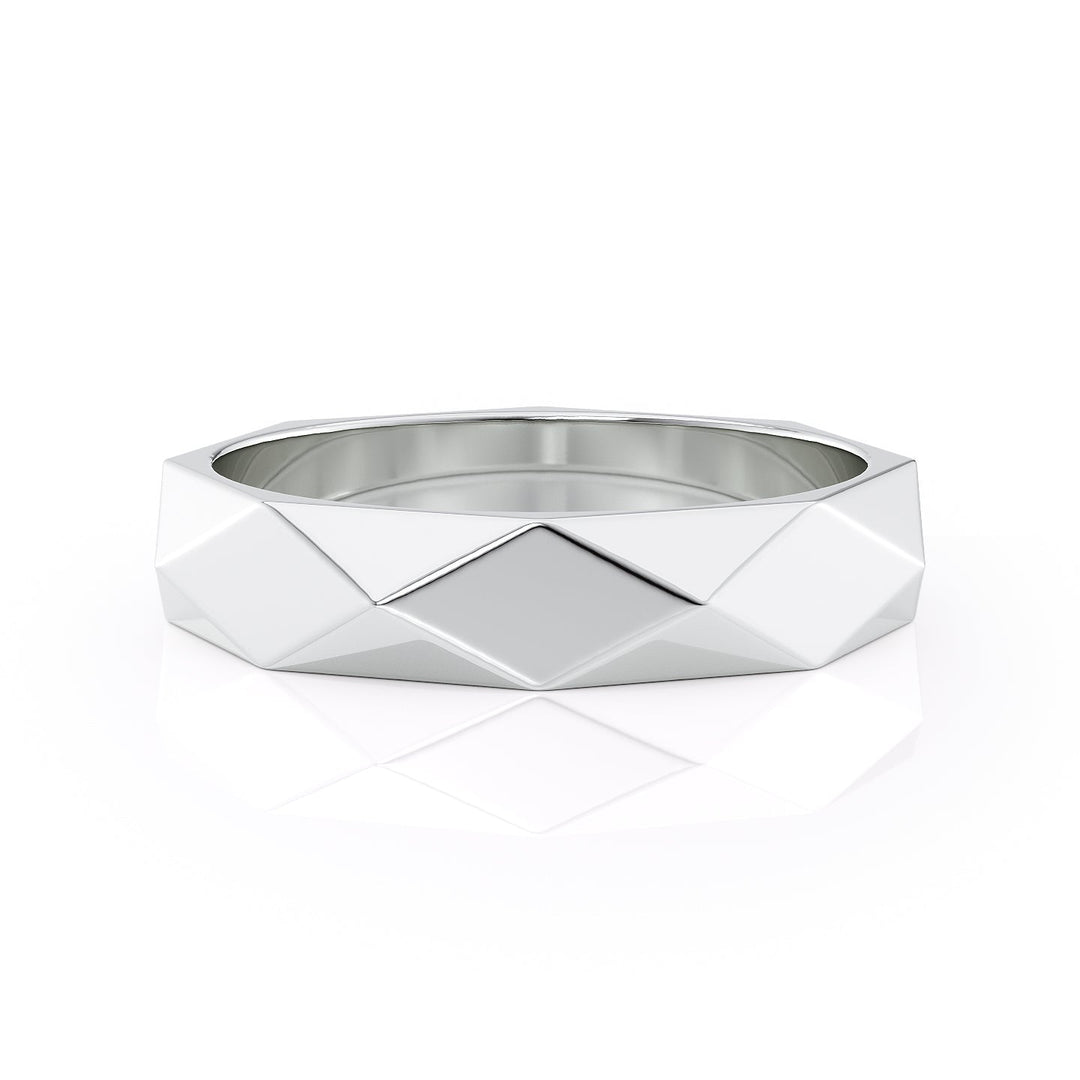 The Levi Wedding band #material_white