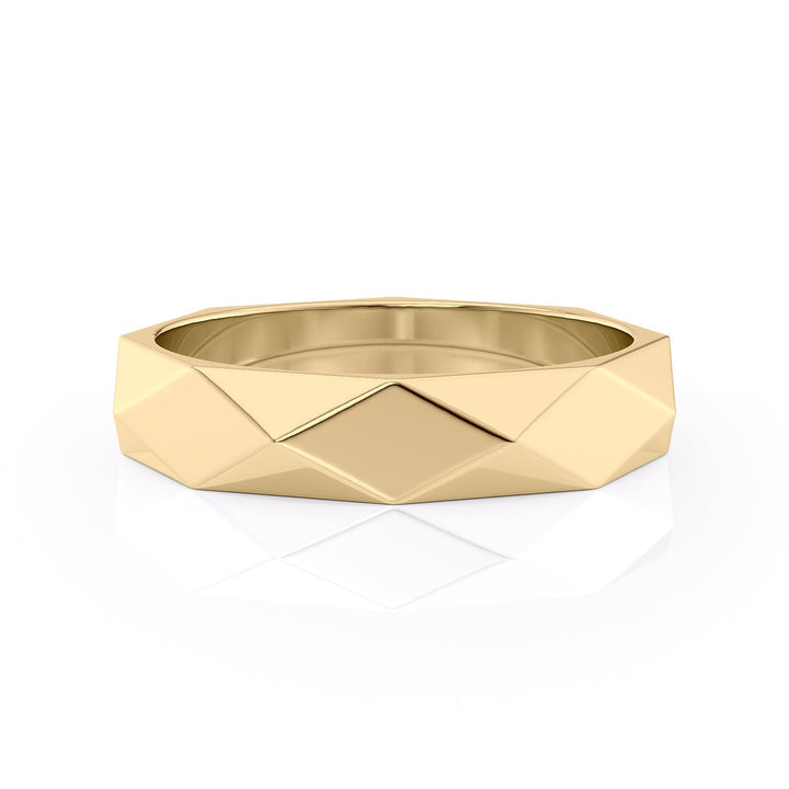 The Levi Wedding band #material_gold