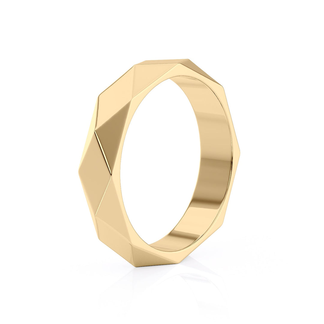 The Levi Wedding band #material_gold