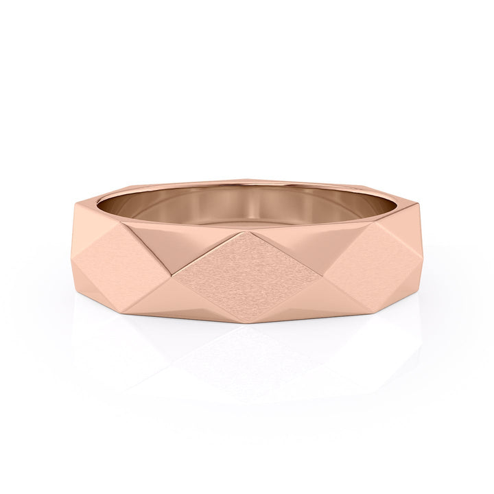 The Levi Wedding band #material_rose