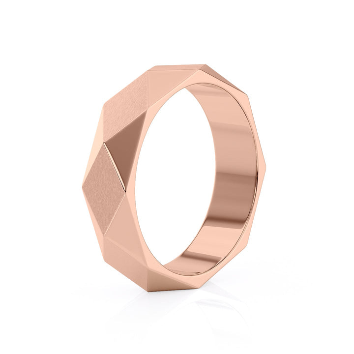 The Levi Wedding band #material_rose